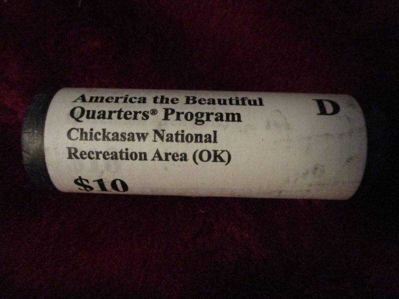 lot 250 image: 2011 D roll of Chickassaw Quarters