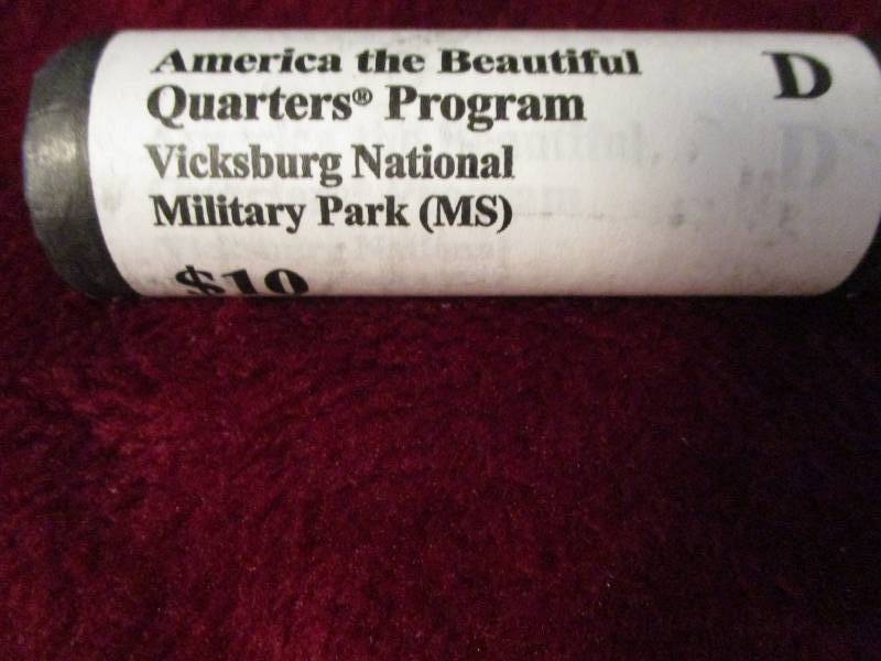 lot 254 image: 2011 D roll of Vicksburg Quarters