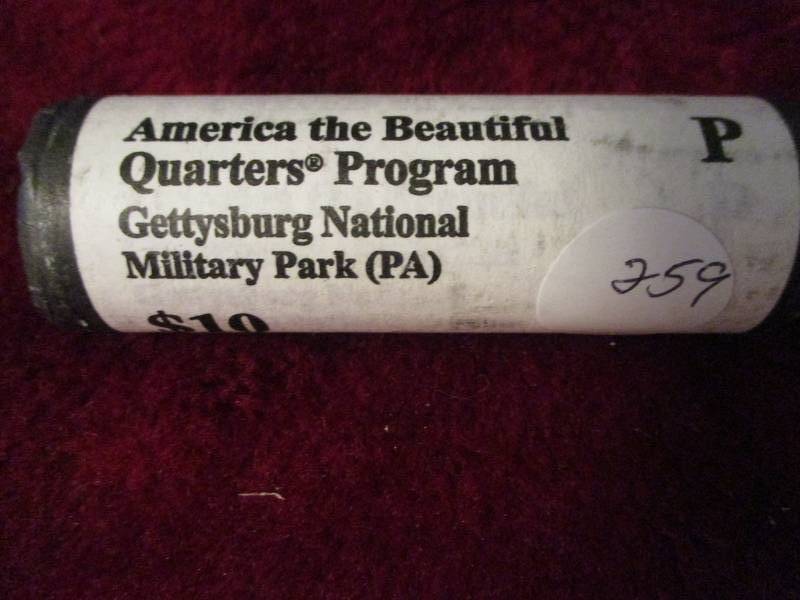 lot 259 image: 2011 P roll of Gettysburg Quarters