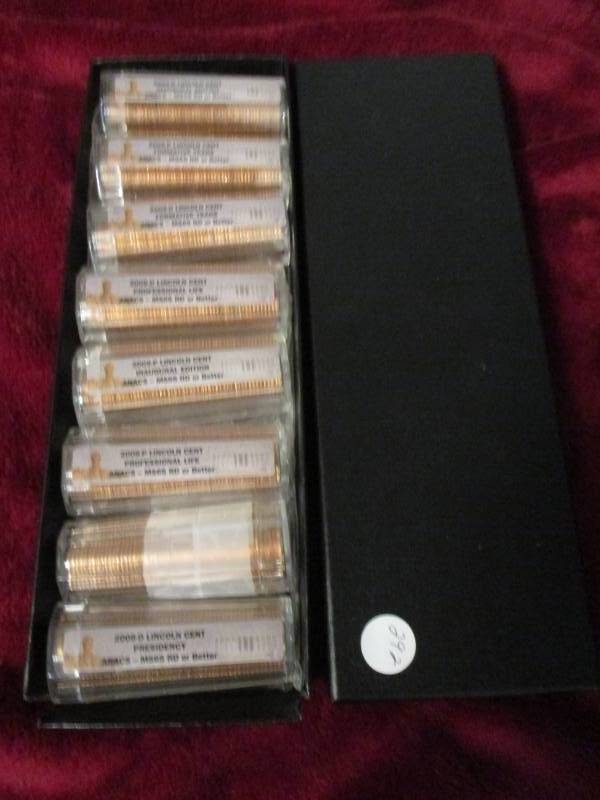 lot 292 image: 2009 D&P 8 Rolls Set of Lincoln Cents