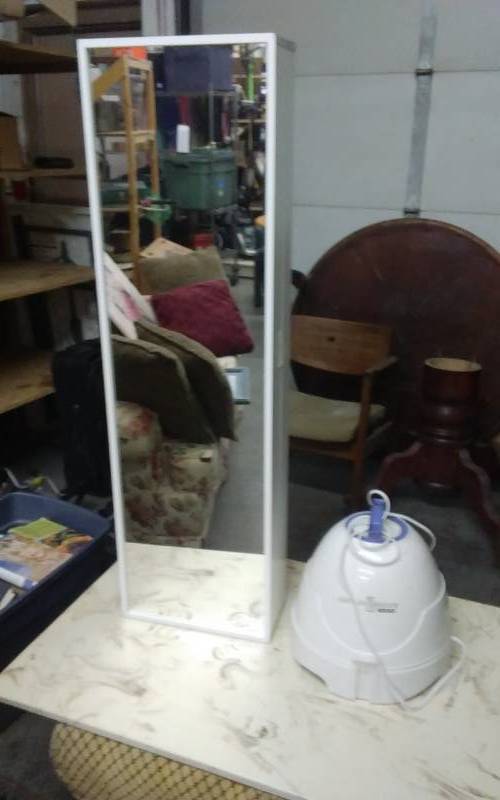 lot 14 image: New Cosmetics Armoire With Mirror 48 Inches, Gold Hot 1200 Hair Dryer