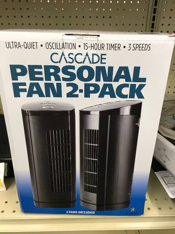 Cascade Personal Fan 2 Pack, Retail $19.99