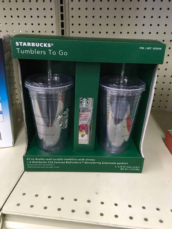 Starbucks Two Pack Tumblers, Retail $30.00
