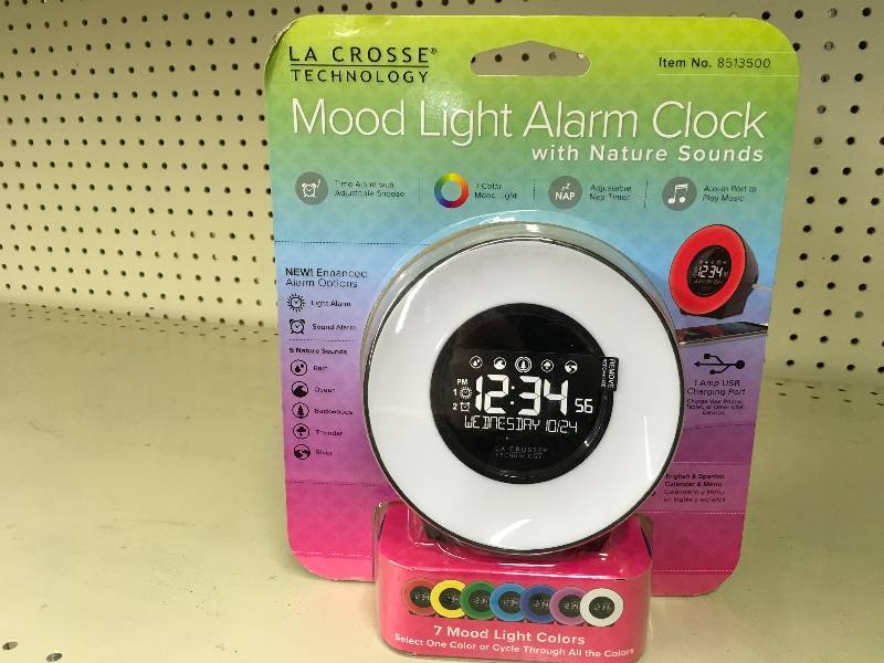 LA Crosse Technology Mood Light Alarm Clock, Retail $31.99