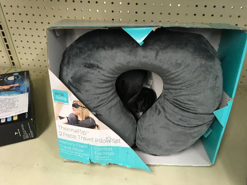 Therma Flip Travel Pillow & Comfort Eye Mask, Retail $12.99