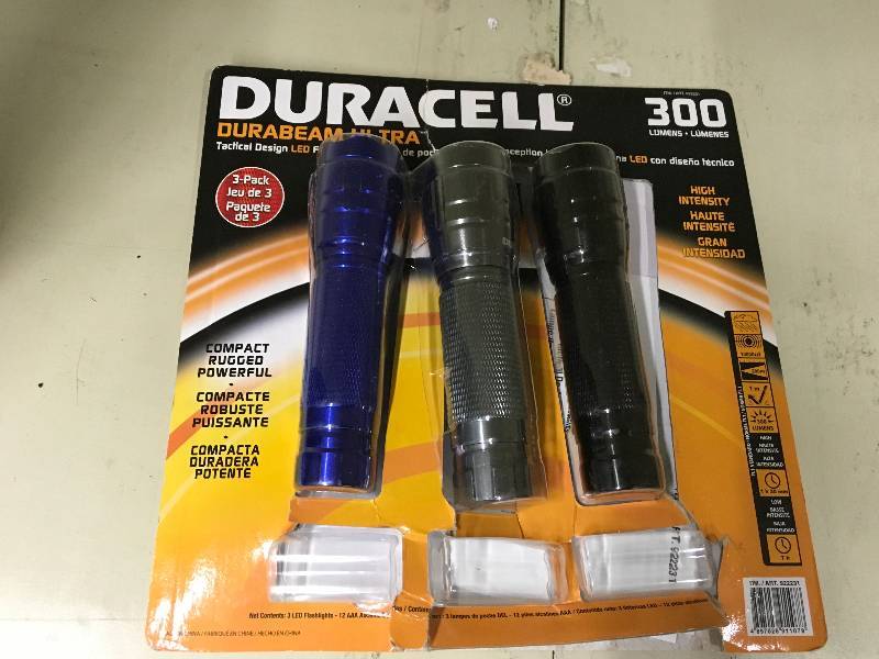 Duracell 3PK LED Flashlight, Retail $12.99