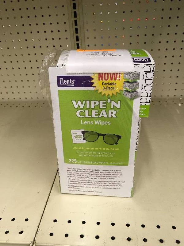 Wipe N Clear Lens Wipes, Retail $9.99
