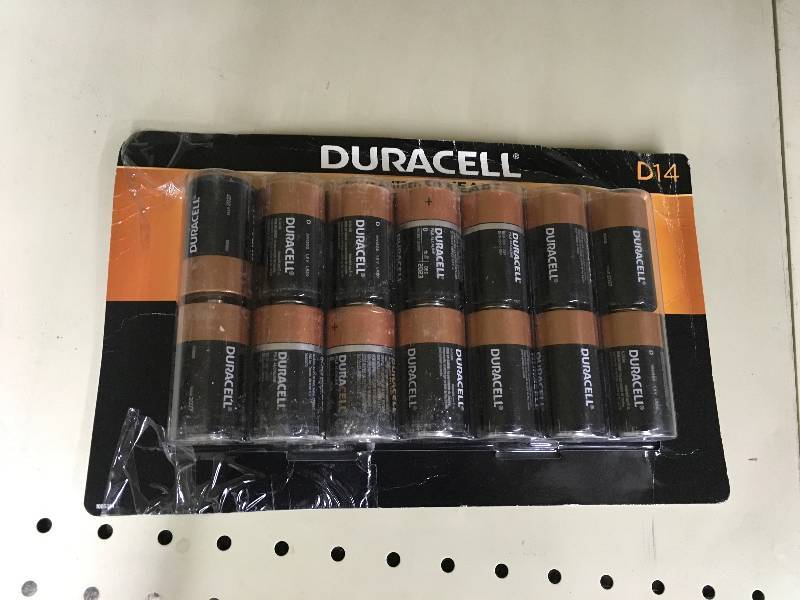 Duracell D 14PK Batteries, Retail $15.99