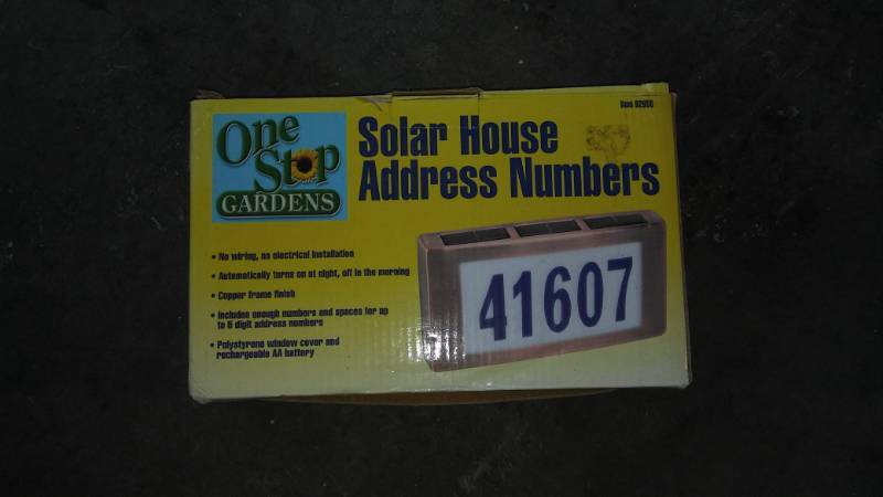 lot 34 image: 2 - Aluminum Door Base Plates & Solar Powered Address Numbers