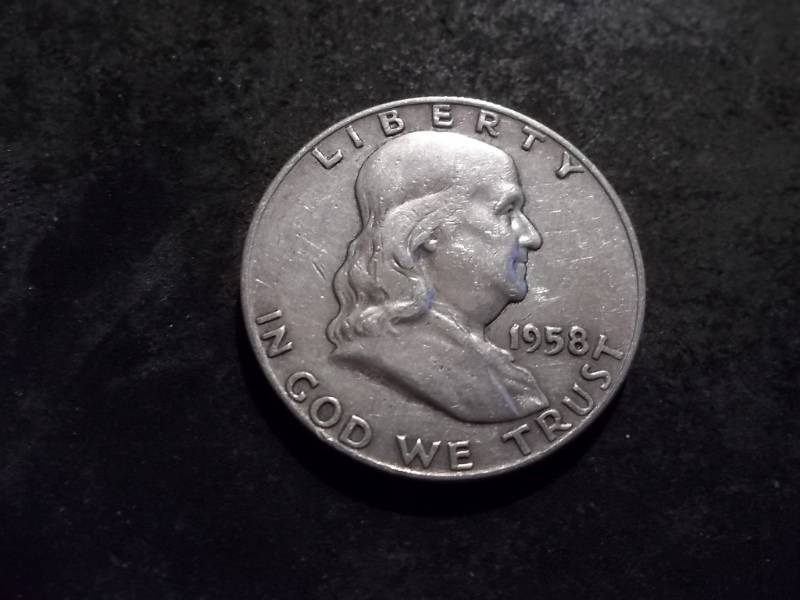 1958 D  Franklin Half Dollar