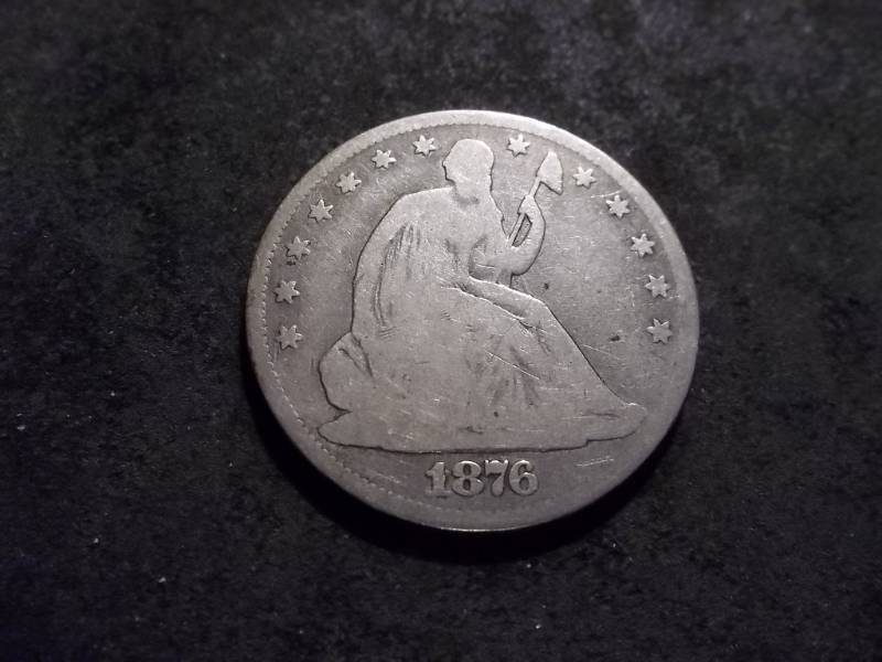 1876 CC Seated Liberty Half Dollar