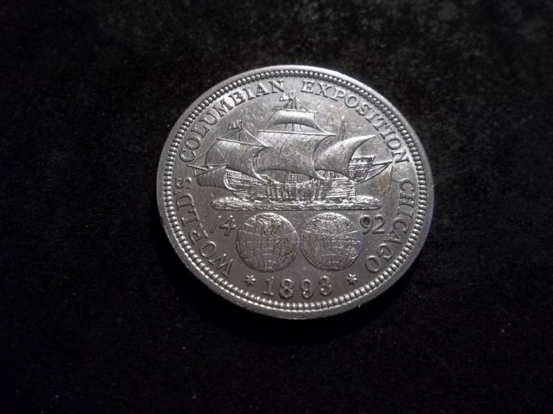 1893 Columbian Exposition Silver Half Dollar Commemorative (2nd Commemorative Coin Stuck In The USA)