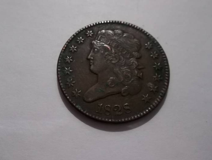 1828 Half Cent Piece