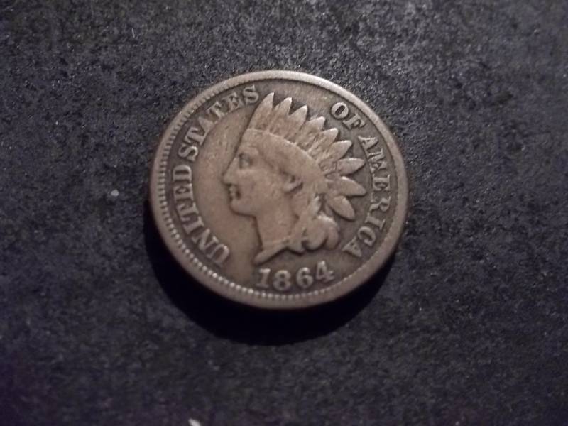 1864 Indian Head Cent Copper Nickel Early Strike