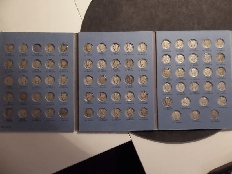 Mercury Head Dime Collection 1916-1945 In Whitman Album No. 9014