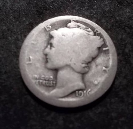 1916 D Mercury Dime