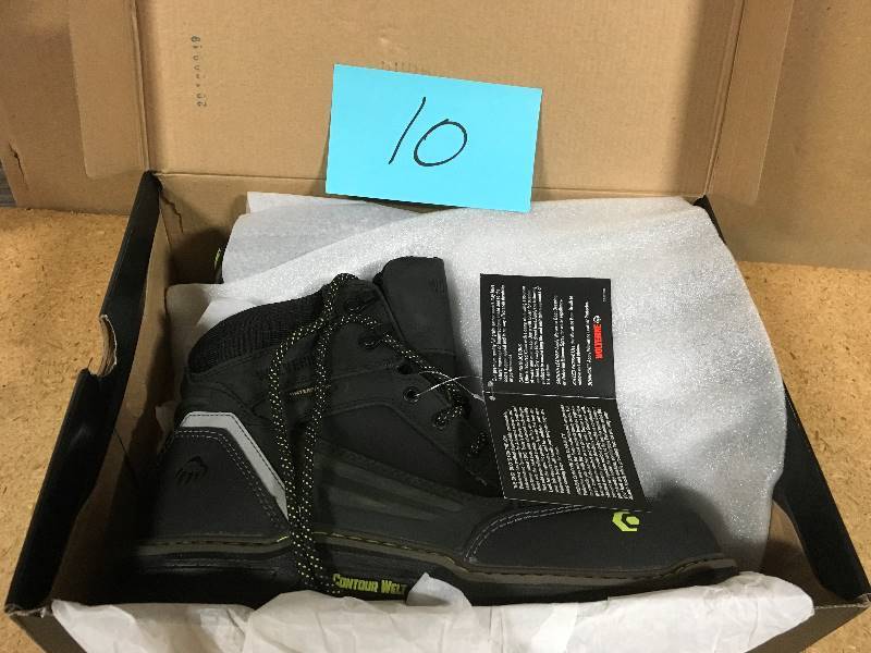 lot 10 image: Wolverine Mens Overman 6in. Composite Toe Waterproof Work Boots -BlackGray, Size 10 Extra Wide, Model# W10484 not used