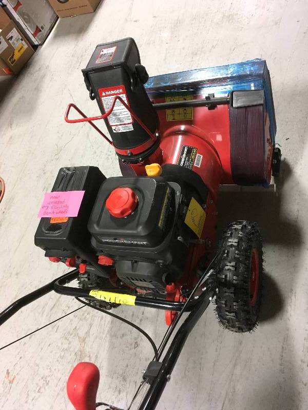 lot 21 image: PowerSmart 22 in. Two-Stage Manual Start Gas Snow Blower SLIGHTLY BENT WHEELS