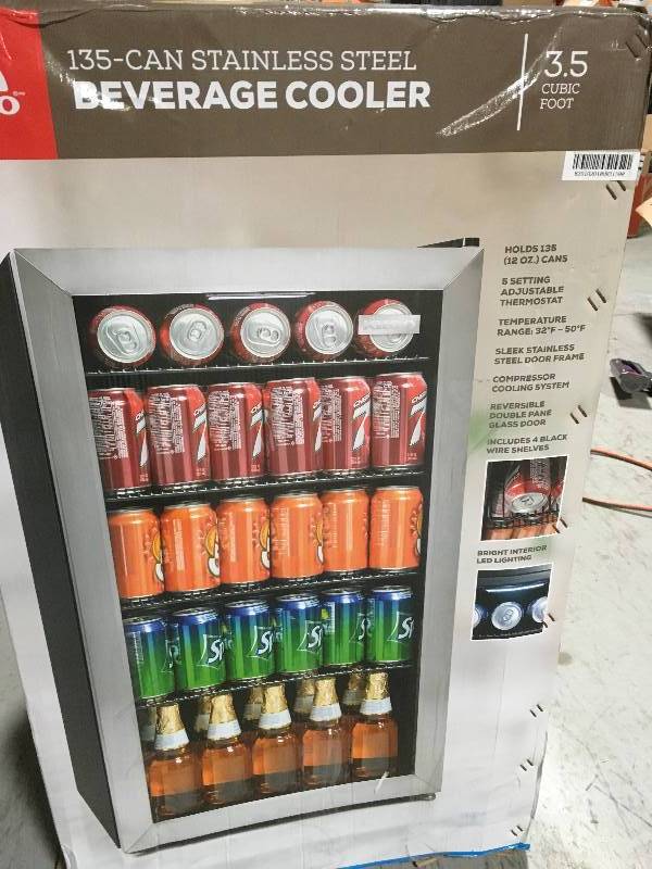 lot 36 image: IGLOO 135-Can Stainless Steel Beverage Cooler not used