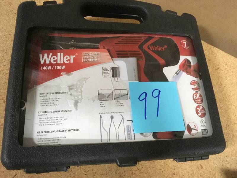 lot 99 image: Weller 100-Watt140-Watt Soldering Gun Kit in good condition