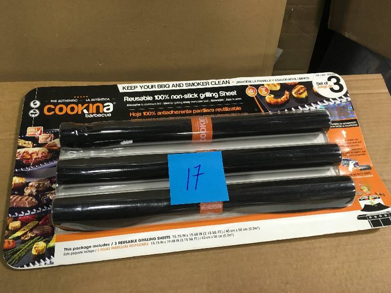 Cookina Barbecue Non-stick Reusable Grilling Sheet 3 Pack not used