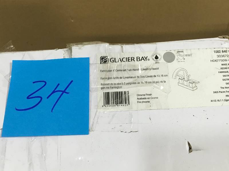 Glacier Bay Farrington 4 in. Centerset 2-Handle Hi-Arc Bathroom Faucet in like new condition