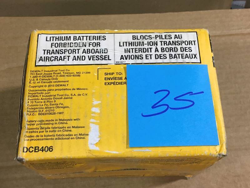 DEWALT 40-Volt MAX XR Lithium-Ion Cordless Battery Pack 6.0Ah in like new condition