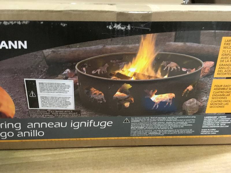 LANDMANN Big Sky Steel Fire Pit Ring in like new condition