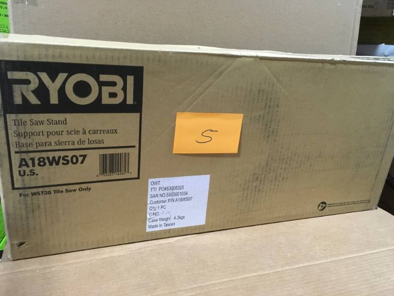 lot 5 image: RYOBI Tile Saw Stand for Ryobi WS730 and WS731  open box in like new condition