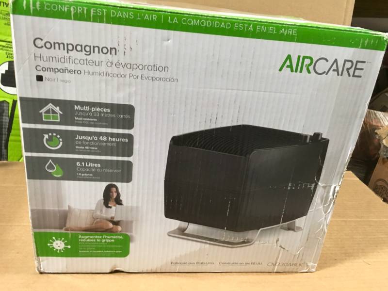 lot 14 image: AIRCARE 1.6 gal. Evaporative Humidifier for 1000 sq. ft. open box in like new condition