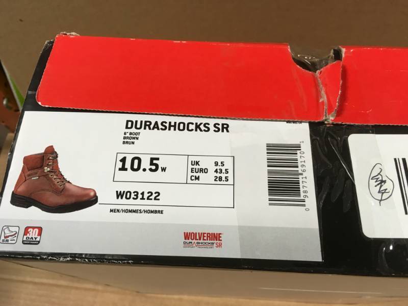 lot 55 image: MENS DURASHOCKS SR DIRECT-ATTACH 6 WORK BOOT SIZE 10.5 US W03122 not used