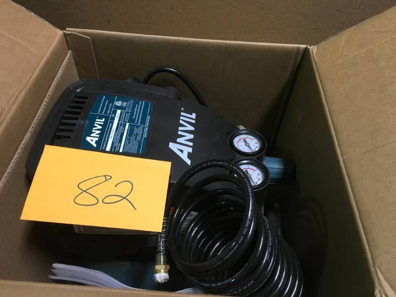 lot 82 image: ANVIL 2G Pancake Air Compressor open box in like new condition