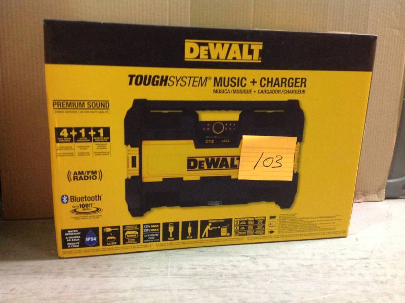 lot 103 image: Dewalt ToughSystem Music  Charger in very good condition