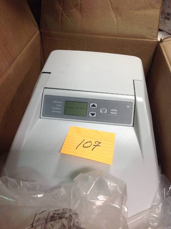 lot 107 image: GE 30,000 Grain Water Softener  open box in like new condition