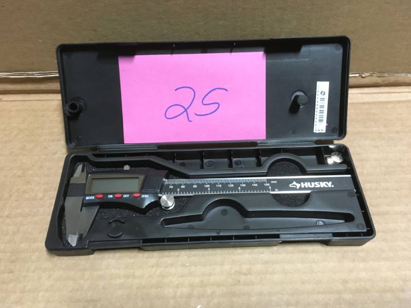 lot 25 image: Husky 6 in. 3-Mode Digital Fractional Caliper in like new condition