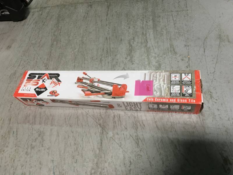 lot 27 image: Rubi 26 in. Star Max Tile Cutter in good condition