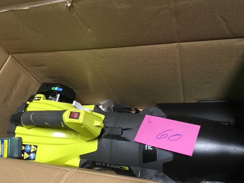 lot 60 image: RYOBI 160 MPH 520 CFM 25cc Gas Jet Fan Blower in good condition
