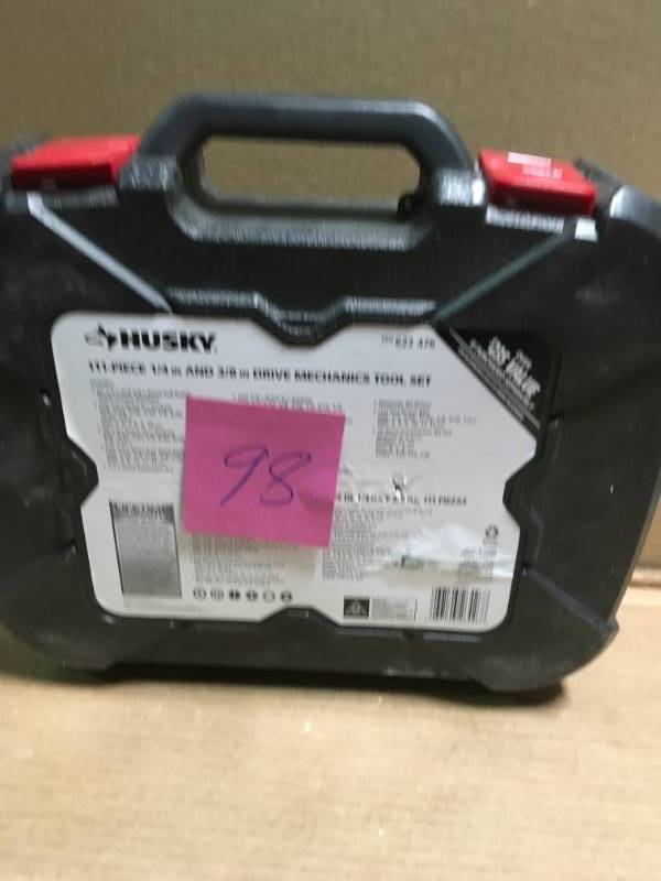 lot 98 image: Husky Mechanics Tool Set (111-Piece) in like new condition