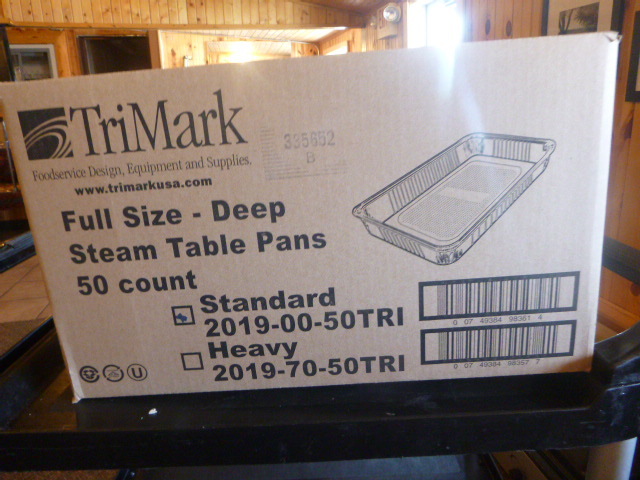 lot 110 image: TriMark Full-Size Aluminum Deep Steam Table Pans
