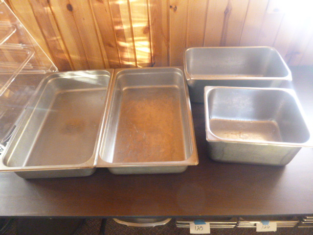 lot 138 image: 4 Steam Table Pans