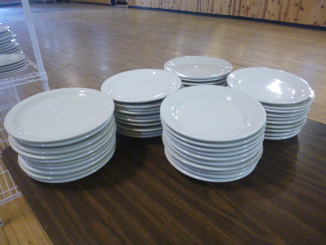 lot 13 image: 50 White Dinner Plates