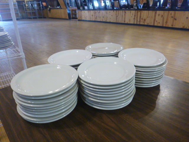 lot 17 image: 50 White Dinner Plates