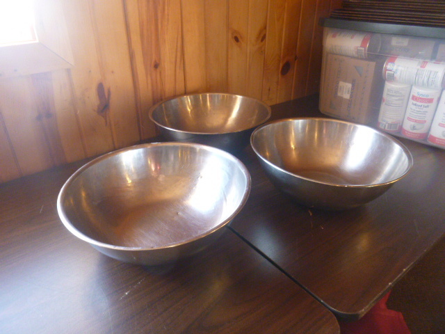 lot 77 image: 3 Large Stainless Bowls
