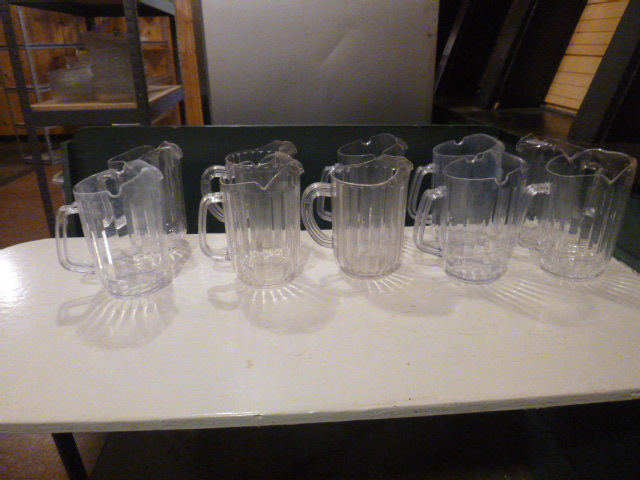 lot 204 image: 10 Plastic Water Pitchers