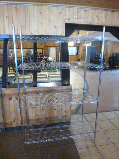 lot 214 image: 4 Tier NSF Stainless Steel Shelving