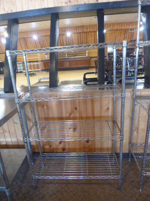 lot 216 image: 4 Tier NSF Stainless Steel Shelving