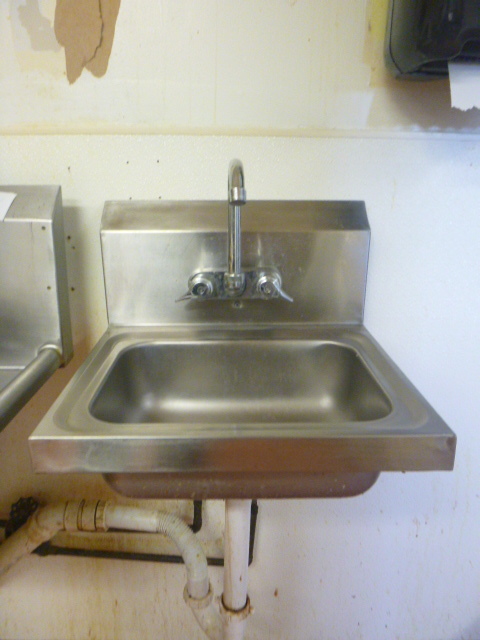 lot 10 image: Stainless Handwashing Sink with Faucet
