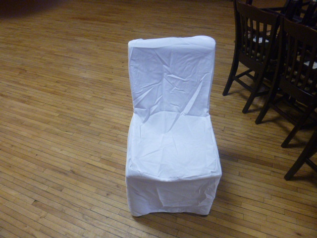 lot 232 image: 30 White Linen Chair Covers