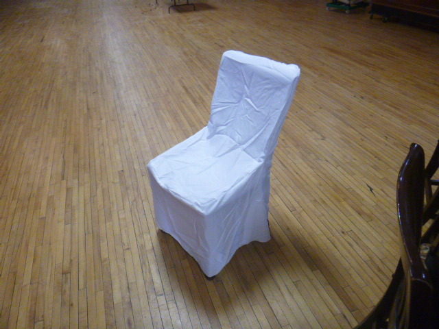 lot 233 image: 32 White Linen Chair Covers