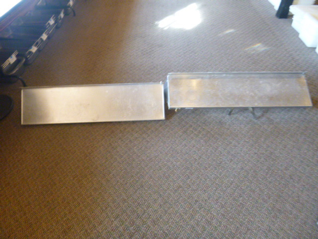 lot 243 image: 2 Aluminum Wall Hanging Shelves